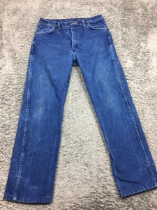 Wrangler Straight Leg Jeans Mens Size 34x32 Blue Denim Dark Wash - Picture 1 of 15