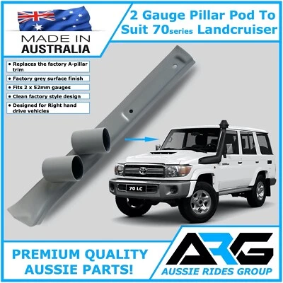 Cápsula de pilar calibre 2 52 mm en gris para adaptarse a Toyota Landcruiser serie 70 1985-2009 Foto 1 de 2