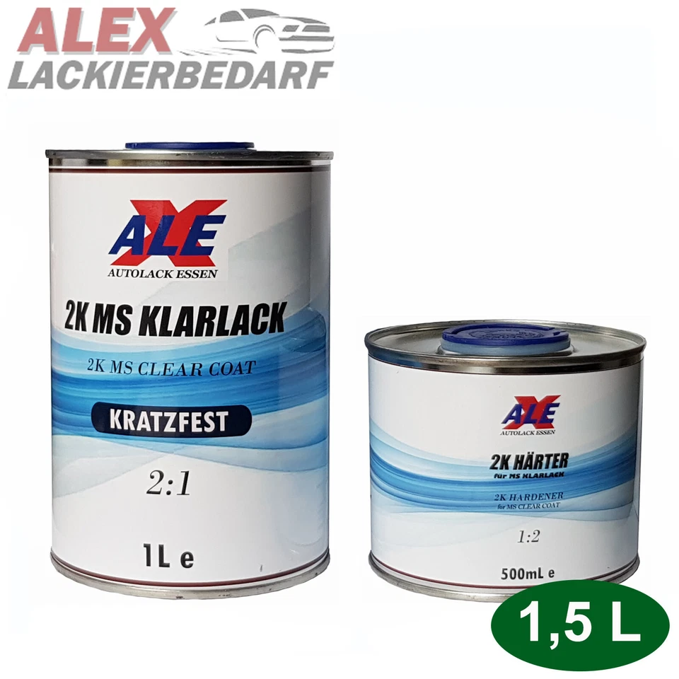 ALE Acryl Klarlack MS 2K Kratzfest 1L + Härter 0,5L 1,5L Set Lack - Bild 1 von 1