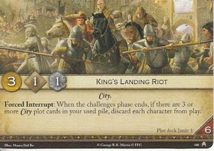 King's Landing Riot AGoT LCG 2.0 Game of Thrones The Blackwater 100 - Picture 1 of 1