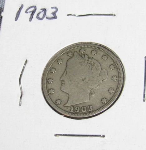 Pre-WWI War Era 1903 With Cents Liberty V Nickel , 5 cent coin Cover