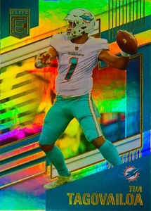 Scheda rifrattore Tua Tagovailoa 2022 Donruss Elite Football Holo Foil #3 Delfini - Foto 1 di 2