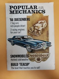 Popular Mechanics January 1966 Vintage How To Magazine - Picture 1 of 6