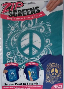 Zip Screens Printing System Peace 1 Screen NIP - Picture 1 of 1