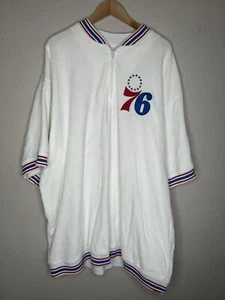 NBA Hardwood Classics G III Carl Banks Philadelphia 76ers Warm Up Shirt Sz XXXL - Picture 1 of 9