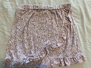 Miny Mo Girls Purple Flower Skirt With Ruffle - Picture 1 of 4