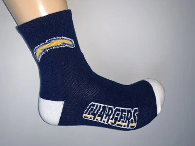 LOS ANGELES CHARGERS NFL FOOTBALL JERSEY PRIMARY LOGO 1/4 LENGTH SOCKS - Image 1 of 2