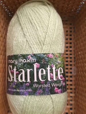 Mary Maxim Starlette Worsted Wt Acrylic yarn color 600 Spring Green - Image 1 of 4
