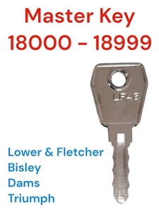 Lowe und Fletcher 18 Serie Hauptschlüssel 18000 bis 18999 L&F Bisley Dams Triumph - Bild 1 von 1