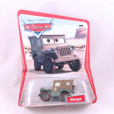 Disney Pixar Cars Sarge the army jeep Desert Scene card  16 back 16C A29 2L - Image 1 of 2