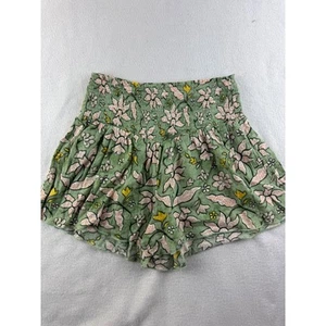 Pantalones Cortos Informales Aerie Cintura Ajustada Estampado Floral Verde S - Imagen 1 de 6