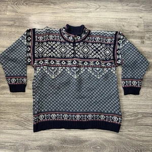 Icewear Icelandic Nordic Knit 100% Pure New Wool High Neck Snowflakes Sweater S - Bild 1 von 14