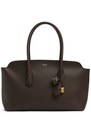 Bolso de Mano TOM FORD $4650 Grande Cuero Marrón Chocolate Nuevo y Auténtico Foto 1 de 4