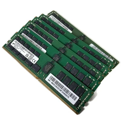 Lot of 6 Micron 32GB MTA36ASF4G72PZ PC4-3200AA DDR4-25600 Memory RAM ECC REG - Image 1 of 4