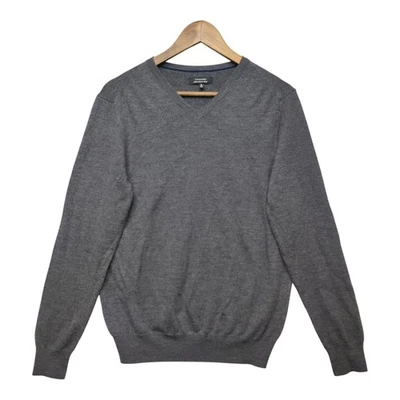 Suéter macio Tahari Merino mistura de lã luxo silencioso dinheiro antigo feminino M cinza - Imagem 1 de 4