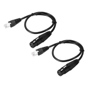 Cable adaptador XLR hembra a RJ45 macho de 3 pines, 2 cables de micrófono XLR de 1,6 pies - Imagen 1 de 6