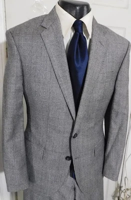 TRAJE DE LANA J CREW CROSBY TALLA 38 CORTO GRIS A CUADROS 2 BOTONES Foto 1 de 4