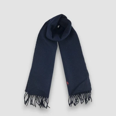 Ralph Lauren Bufanda de Lana Vintage Clásica Flecos Silenciador Invierno Bufandas 11x58 Foto 1 de 4