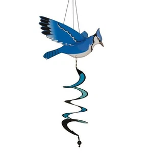 24”L BLUE JAY Bird theme hanging WIND TWISTER garden décor ITB-4981 - Picture 1 of 1