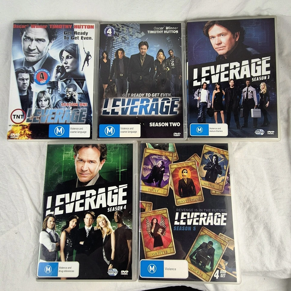 DVD 20 Discos Serie Completa LEVERAGE Temporadas 1-5 R4 Timothy Hutton Aldis Hodge Foto 1 de 4