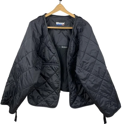 Chaqueta Forrada Acolchada Azul Para Hombres 2XL Alta Aislada Cremallera Extraíble Capa Cálida Foto 1 de 4