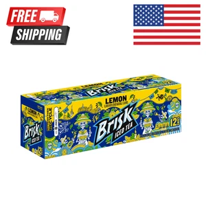 Lipton Brisk Lemon Iced Tea, 12 fl oz, 12 Pack Cans - Picture 1 of 5