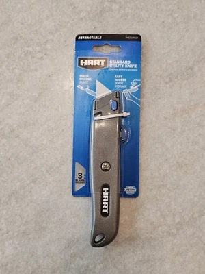 HART Retractable Utility Knife, 4-Blade Storage Handle - Image 1 of 4