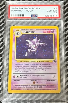 1999 Pokemon Unlimited Fossil # 6 Haunter Holo PSA 10 Card GEM MINT! Free Ship! - Image 1 of 4