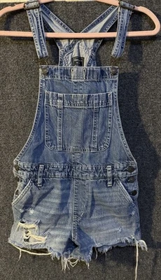 Pantalones Cortos Abercrombie & Fitch Jean Corte Talla XS 90’s Y2K Streetwear Azul Foto 1 de 4