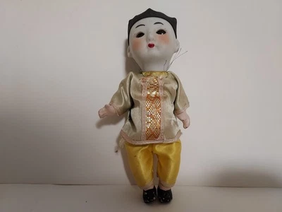 Boneca de porcelana Bisque Head feita no Japão - Imagem 1 de 4