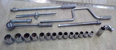 Vintage S-K Tools 22 Piece 1/2" Drive 12PT SAE Socket Set ~ U.S.A. - Image 1 of 4