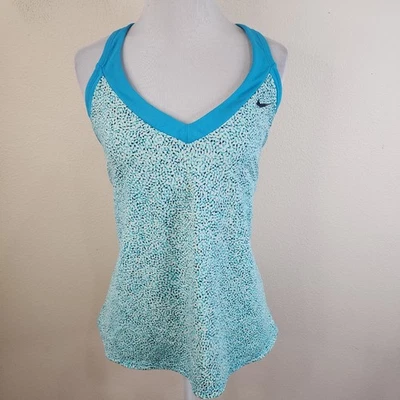 Nike Tankini Women's Size XL Light Blue V Back Swimsuit Top - Image 1 of 4