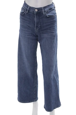 Frame Womens Cropped Wide Leg Blue Jeans Mid Rise Size 26 - Image 1 of 4