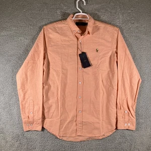 Camisa Ralph Lauren Oxford Abotonada Para Hombres XL Rosa Melocotón Preppycore Carne Pony - Imagen 1 de 13