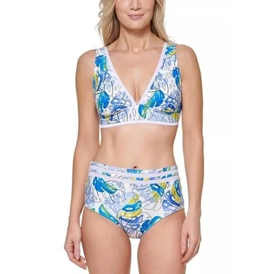 Tommy Hilfiger Women's Printed High Waist Bikini Bottoms New - Image 1 of 4