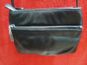Giani Bernini Black Leather Crossbody Purse - Picture 1 of 7