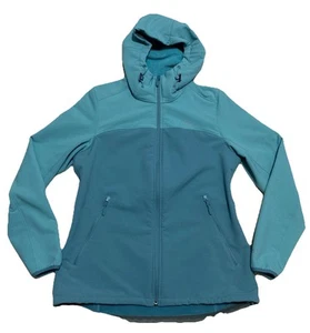 LL Bean Storm Fleece Pro Misses Size M Regular Teal Full Zip Fleece Lined Hoodie - Picture 1 of 14