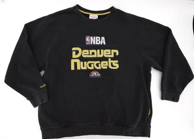 Denver Nuggets Sweatshirt Mens Black NBA Basketball Pullover Crewneck Pockets - Image 1 of 4