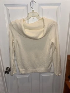 Anthropologie Off The Shoulder Pullover Sweater Medium Ivory - Bild 1 von 5