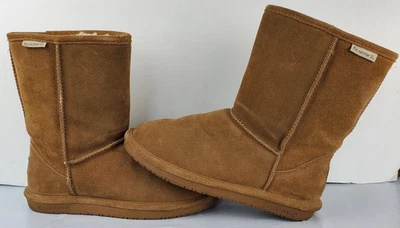 Bearpaw женщин коричневый Эмма высокий замши овчины зимние ботинки - размер 8 - б/у в отличном состоянии - Изображение 1 из 4