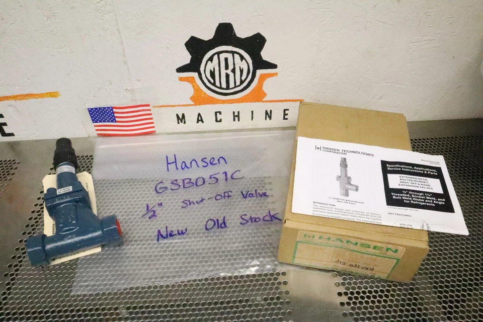 Válvula de cierre Hansen GSB051C 1/2" estilo T nuevo stock antiguo ver todas las fotos Foto 1 de 4