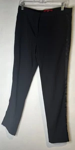 Women’s Size 6 Pants Leather Trim Dark Romantic Academia Lagenlook Y2K Retro - Picture 1 of 10