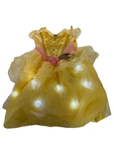 Disney Princess Belle Kids Deluxe Light-Up Costume Dress - 7-8 Medium #1201 - Picture 1 of 9