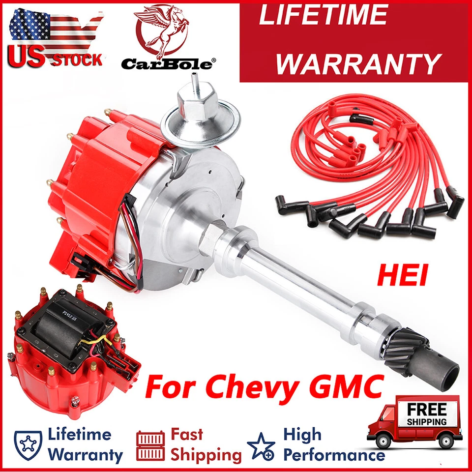 Conjunto de distribuidor HEI y cable para Chevy SBC 283 305 307 1974-88 GM 5,0/5,7/6,6 L Foto 1 de 4