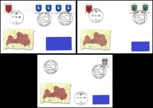 Latvia 2007 (03) Coat of Arms - Staicele, Sabile, Vecumnieki (addressed FDC) - Picture 1 of 4