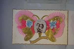 CPA CARTE POSTAL STE SAINTE CATHERINE DENTELLE AJOURE BONNET FILLE GARCON ANCIEN - Picture 1 of 2