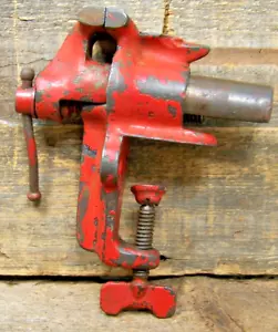 Vintage H & B Mini  Jewelers Bench Vise W/ Anvil Pat.  June 16 1885 - Picture 1 of 14