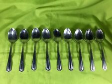 Lot of 9 Silco Tableware Stainless Steel Flatware Serving Spoons 8.5" Long