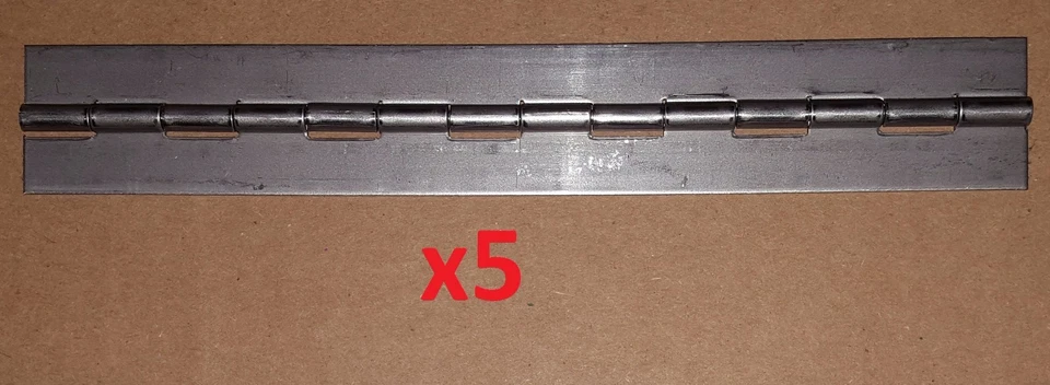 Bisagra de piano de acero inoxidable 5 piezas .040 7 x 1,06 coche/barco/puerta/hoja continua Foto 1 de 1