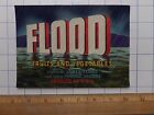1950'S Flood Brand Crate End Label. Phoenix, Arizona.   5  X 7 Inches.